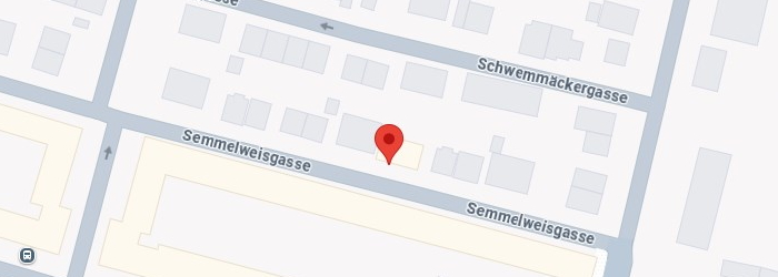 Ausschnitt von Google Maps, auf dem das Umfeld der Physiotherapie Hinterleitner zu sehen ist.